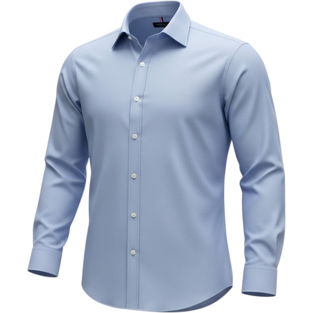Tommy Hilfiger Dress Shirt Mens XL Regular Fit Non Iron Light Blue Excellent